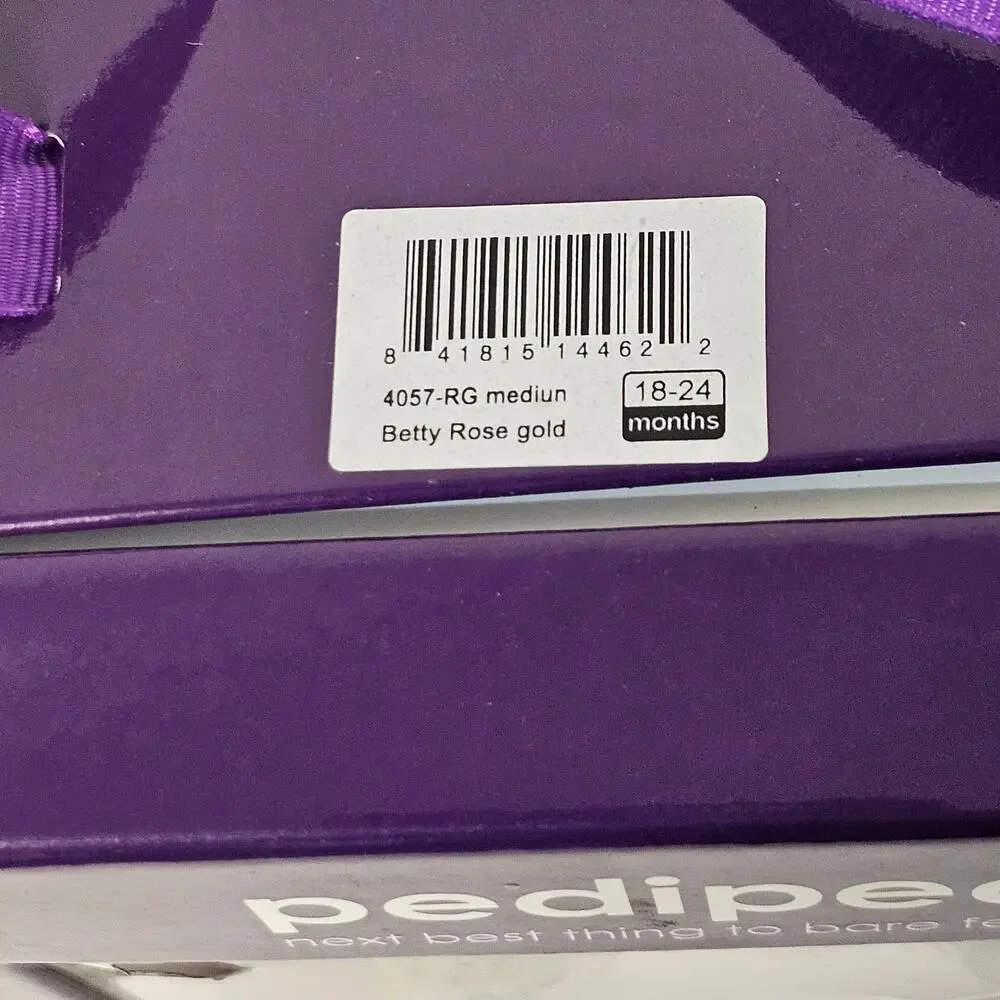 PEDIPED Betty Silver Mary Jane Dress Shoe Toddler 18-24 Months Fabric Leather
